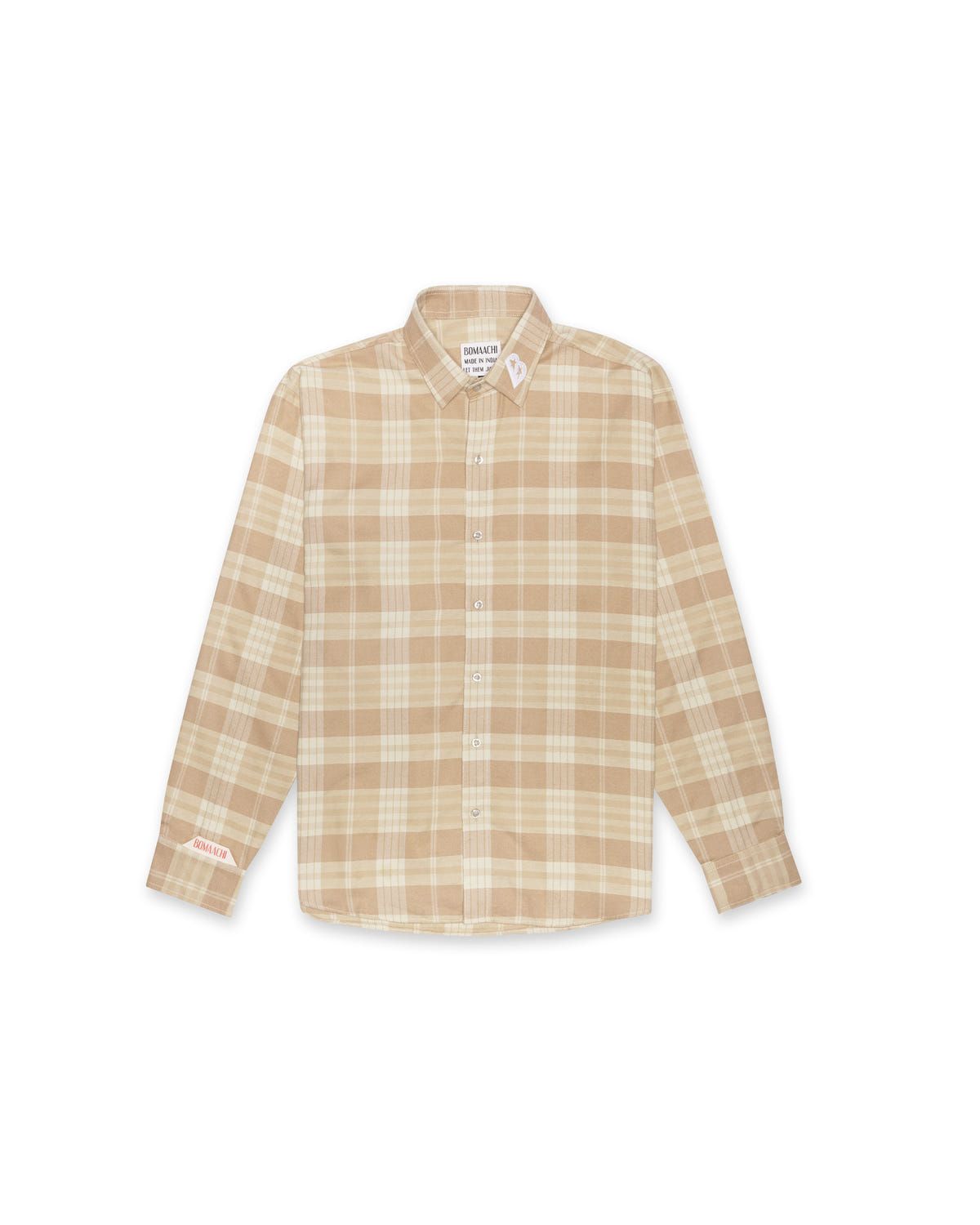 Checkered Shirt Beige - image 1