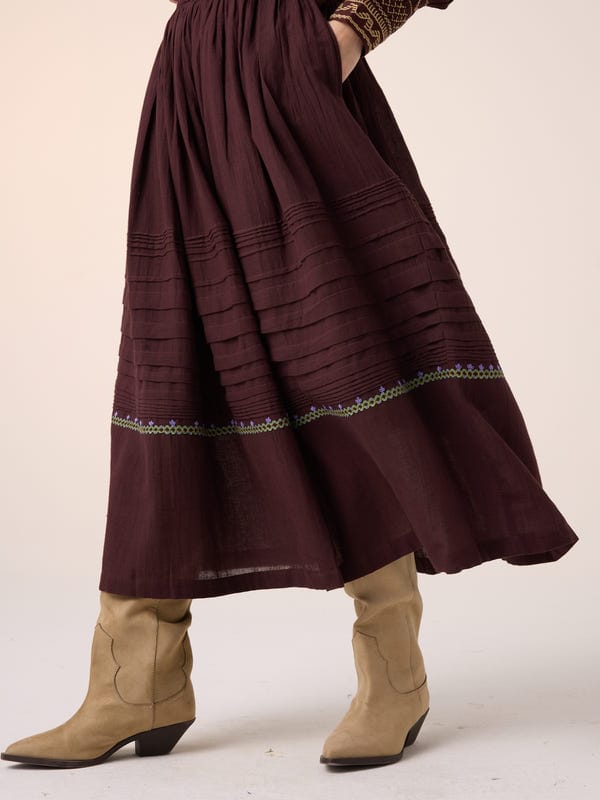 Cord — Pintuck Skirt