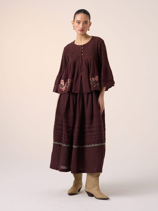 Cord — Pintuck Skirt