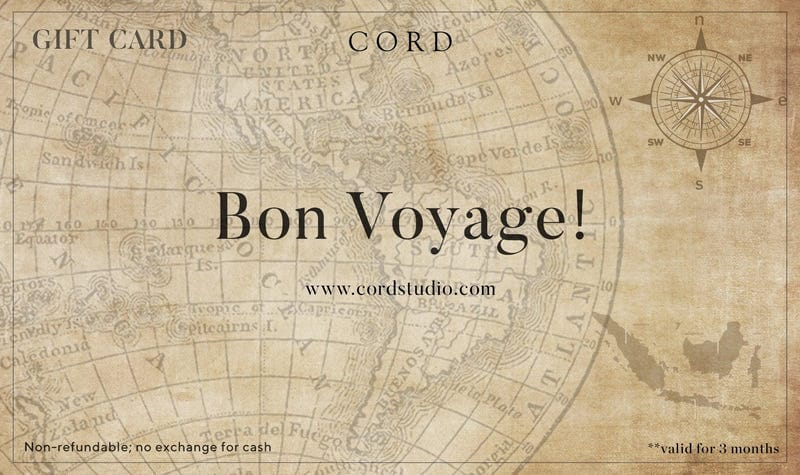 Bon Voyage Gift Cards