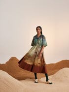 Print Blocked Dress view 1
