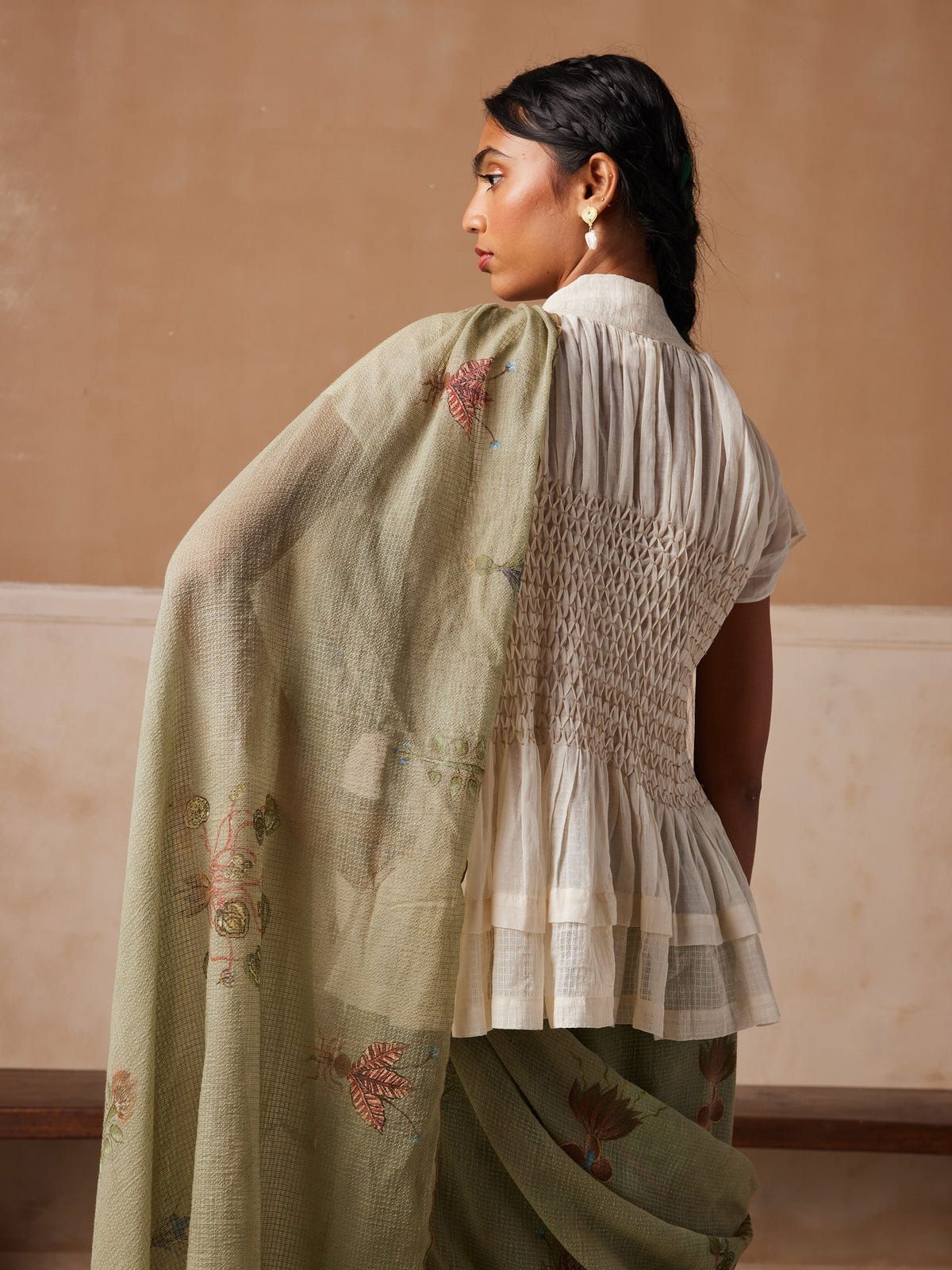 Smocked Saree - image 7
