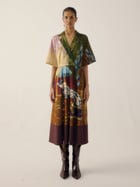 Print Blocked Dress view 2