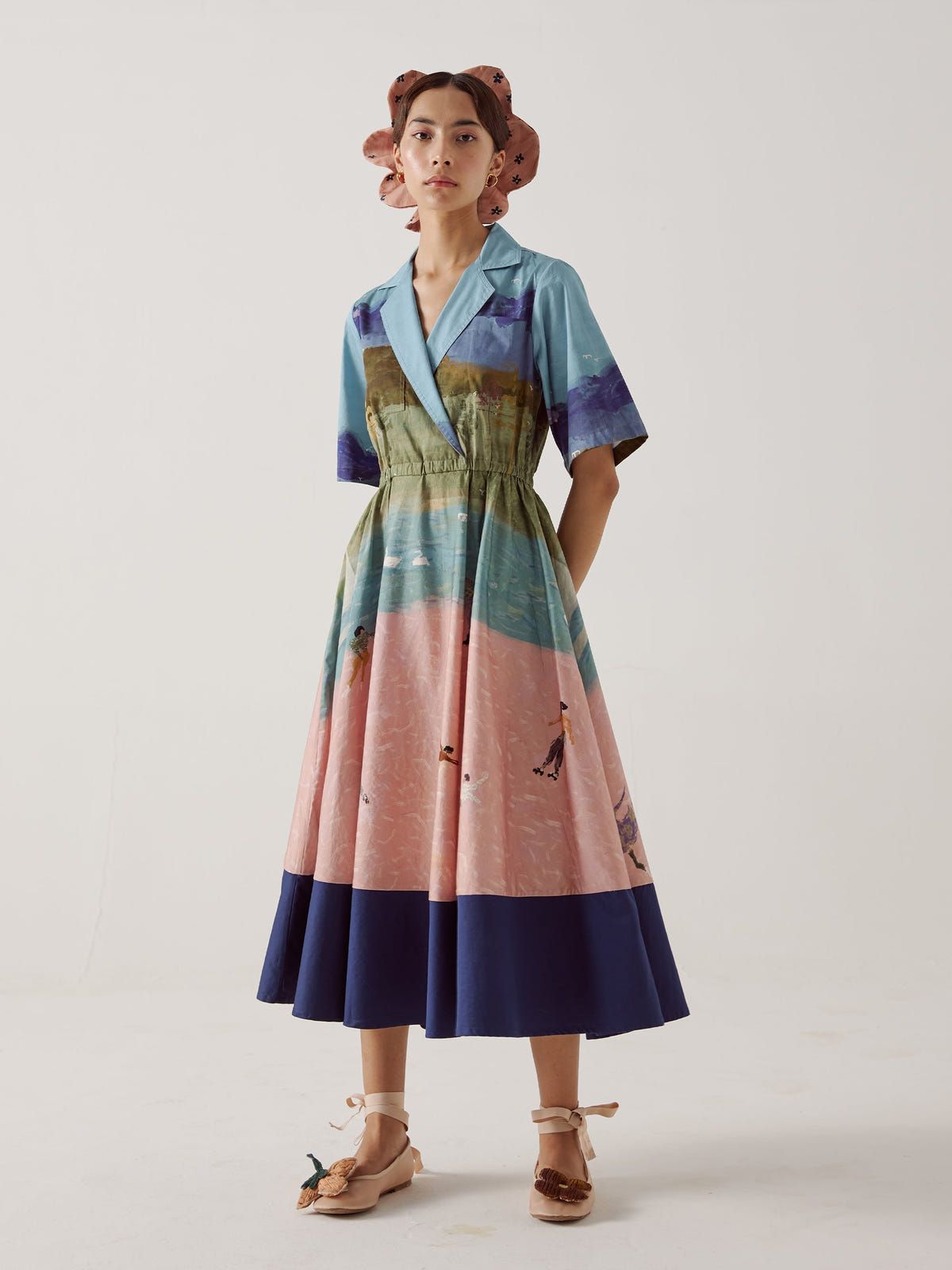 Print Blocked Dress - image 2