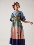Print Blocked Dress view 5