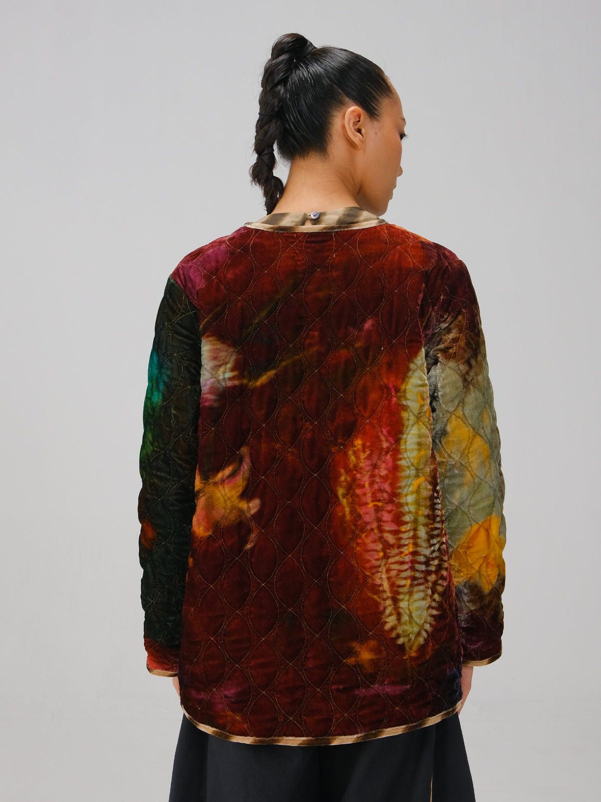 Collarless Quilted Jacket - image 4