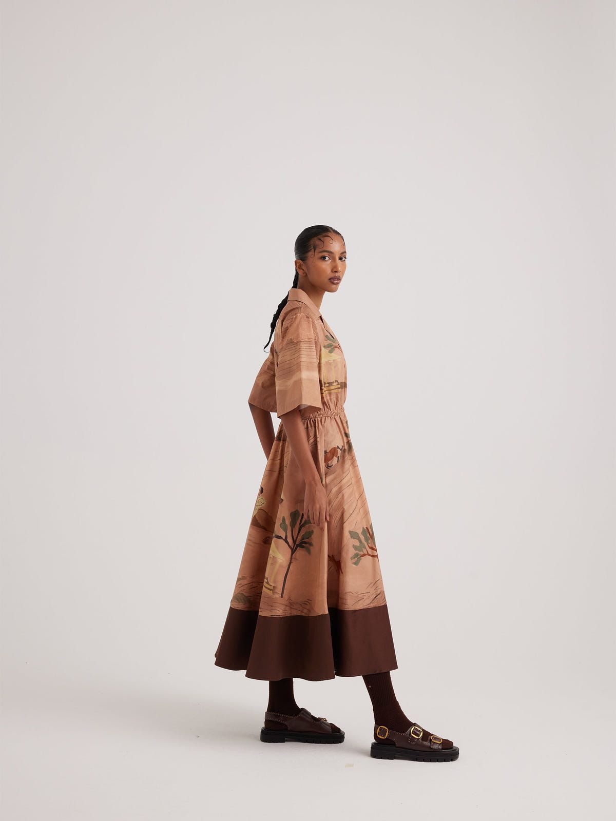Print Blocked Dress - image 8