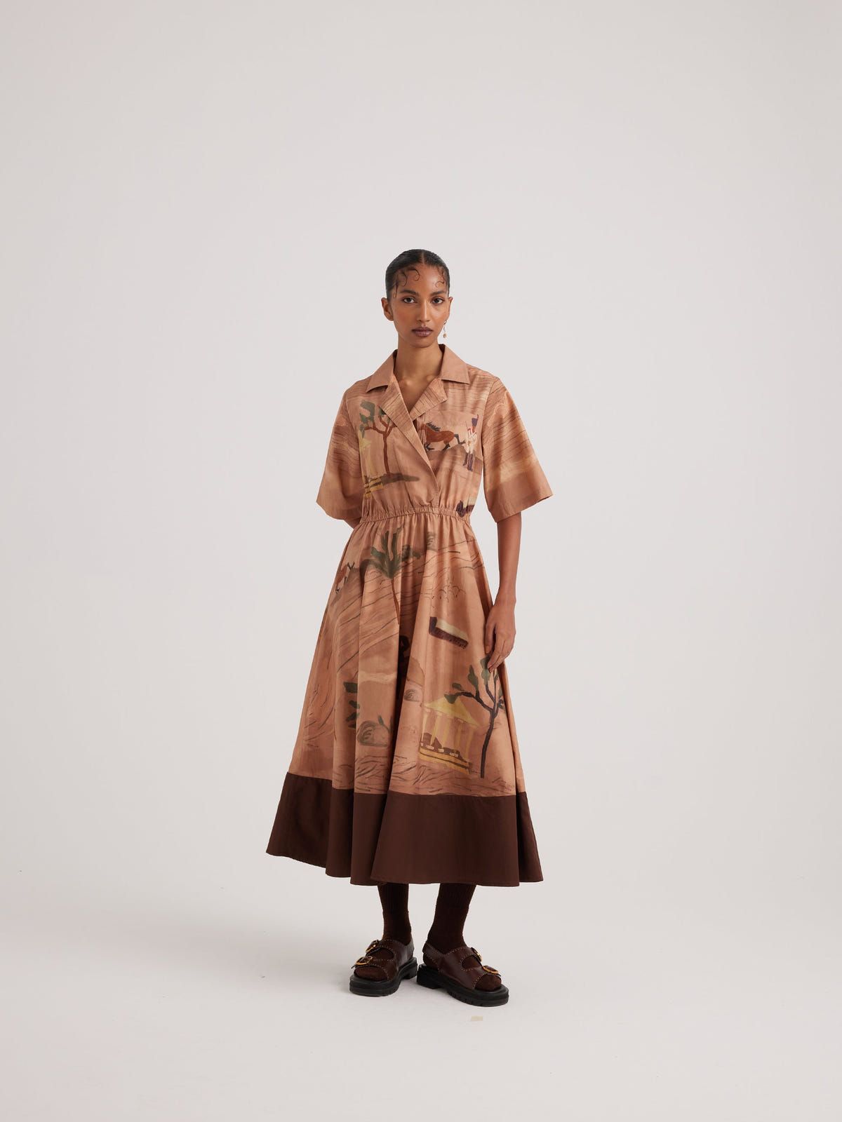 Print Blocked Dress - image 9