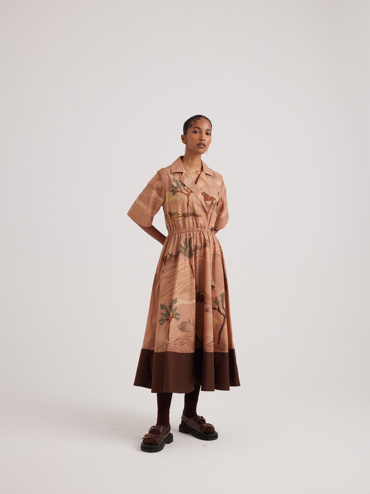Print Blocked Dress - image 10