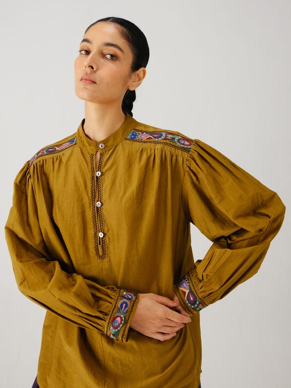 Cord — Peasant top