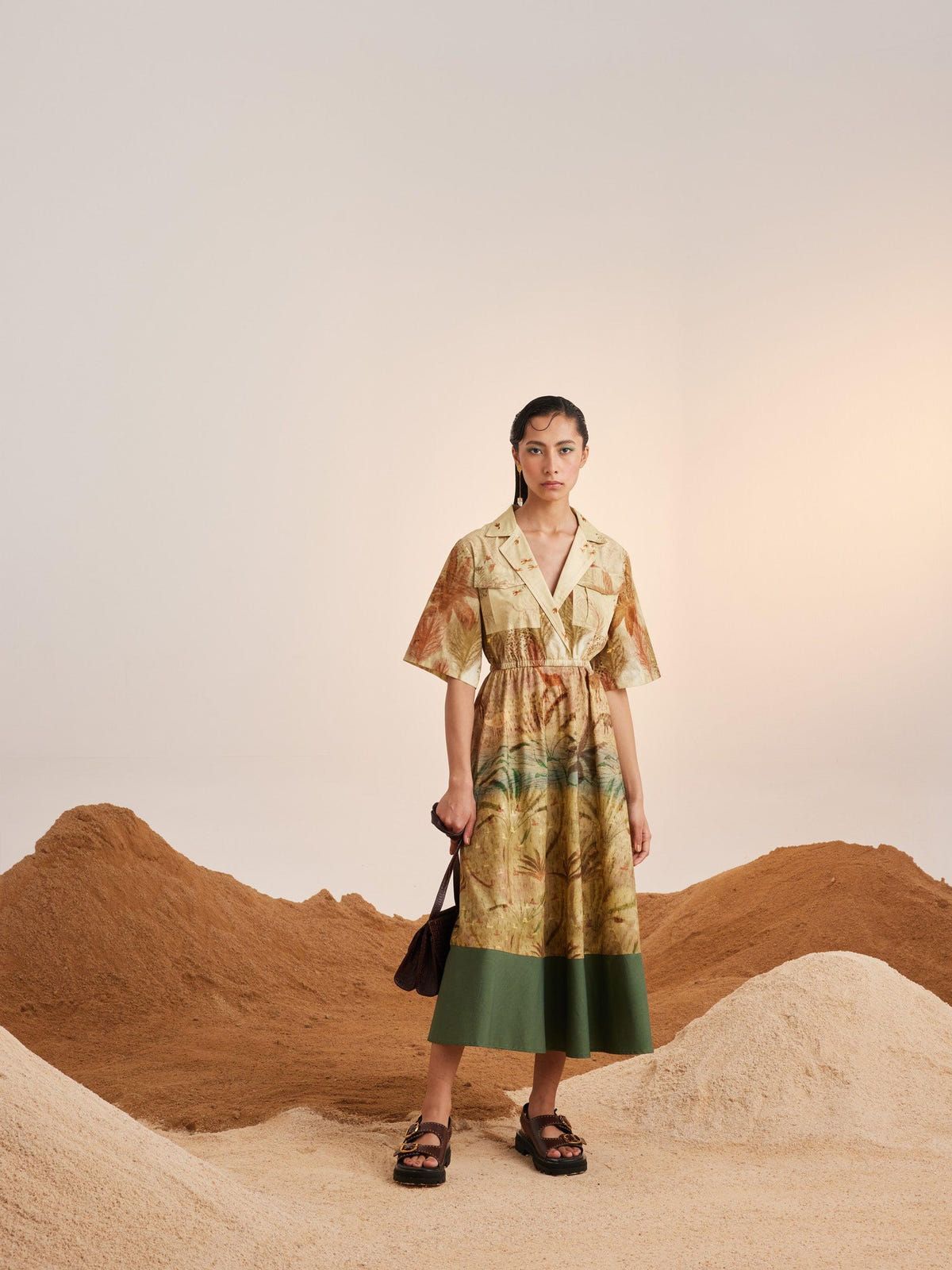 Print Blocked Dress - image 3