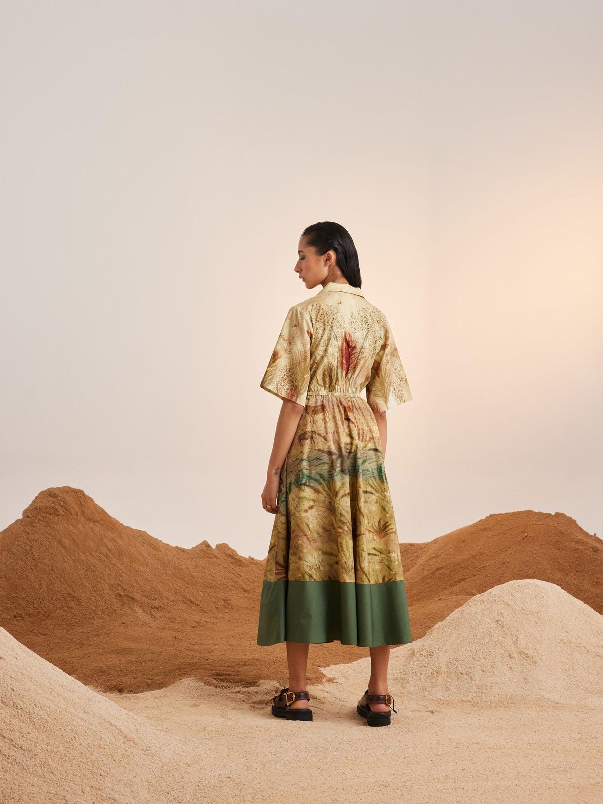 Print Blocked Dress - image 5