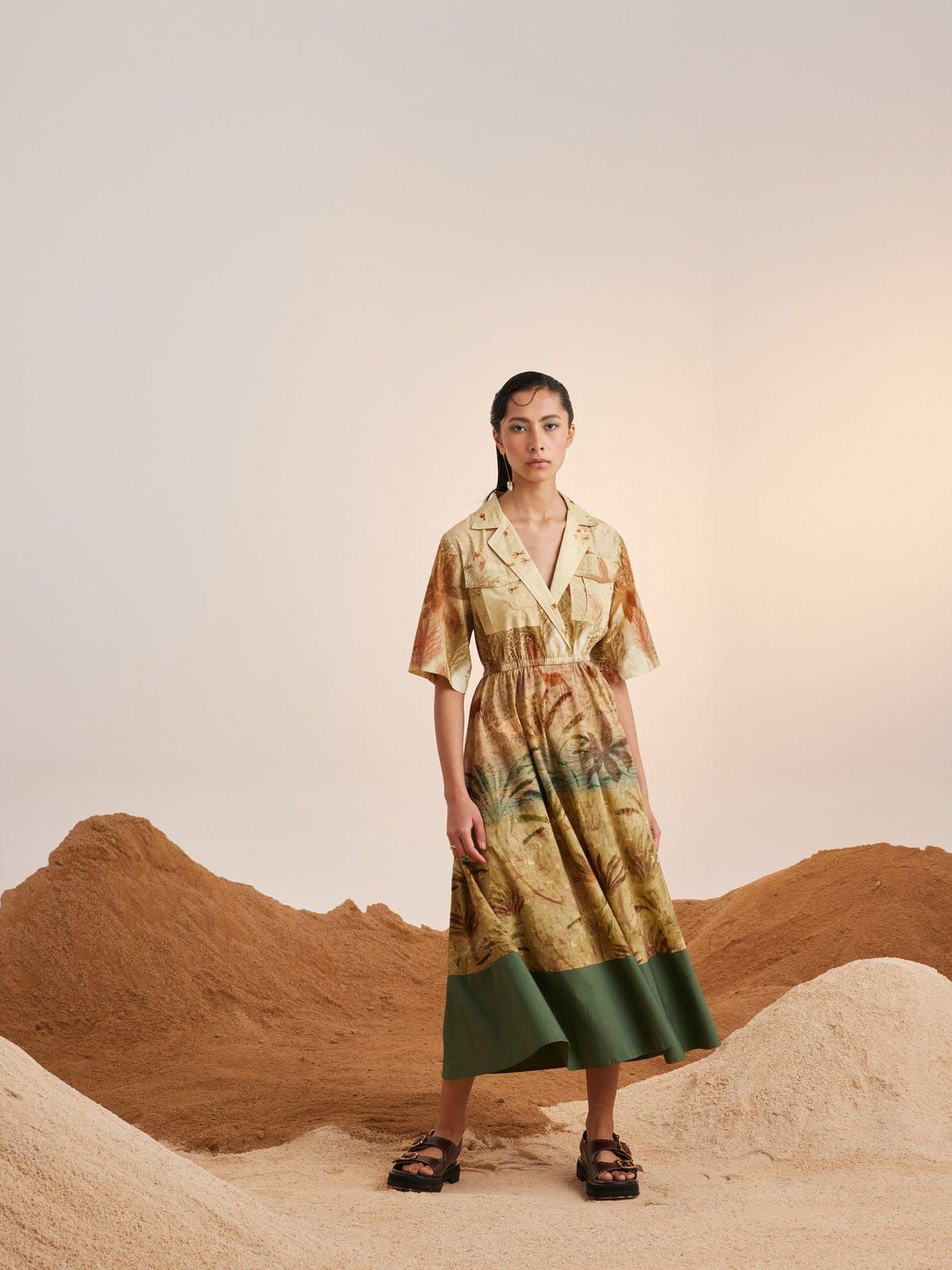 Print Blocked Dress - image 10