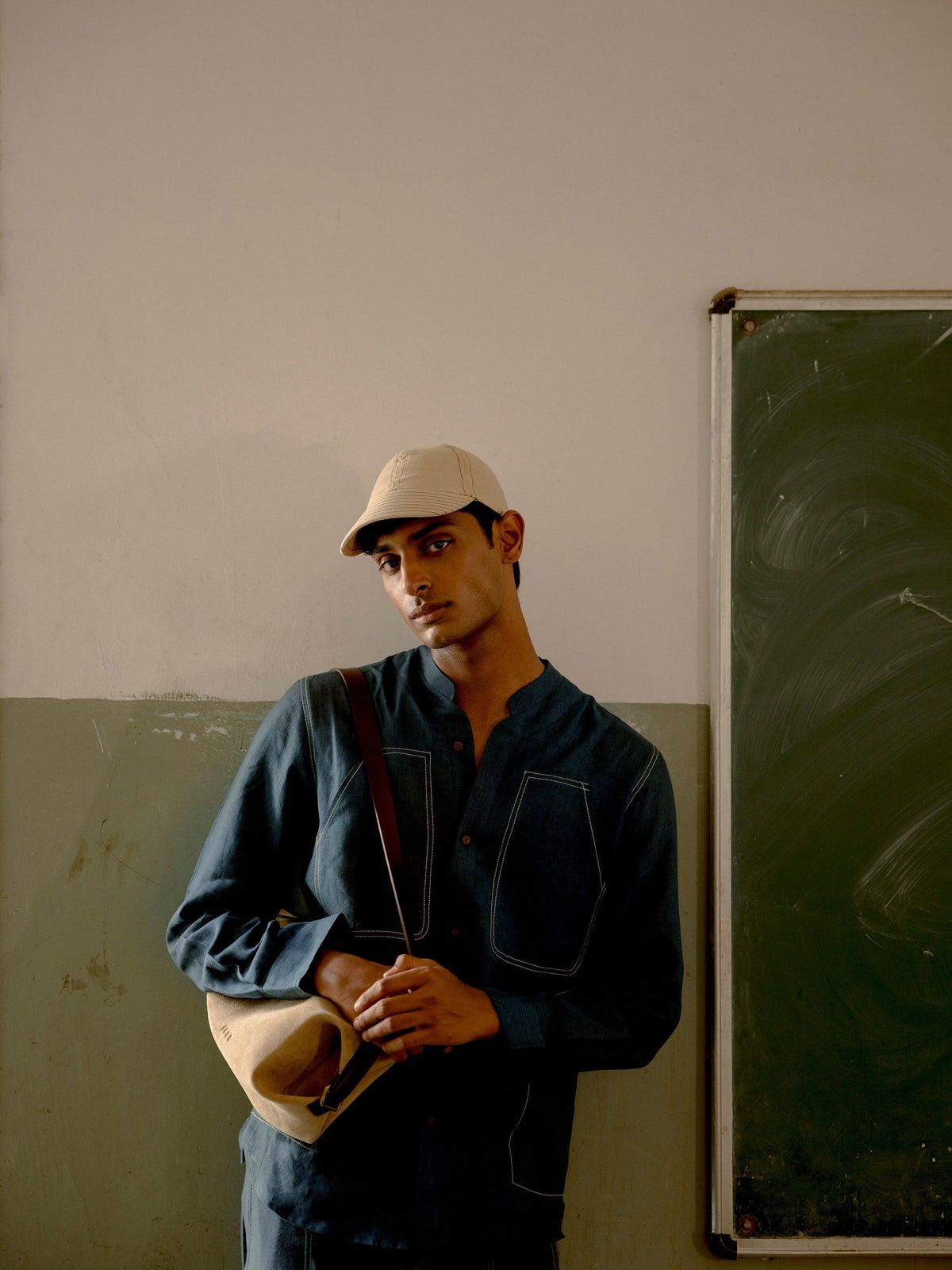 Stitch Collarless Shirt - image 9