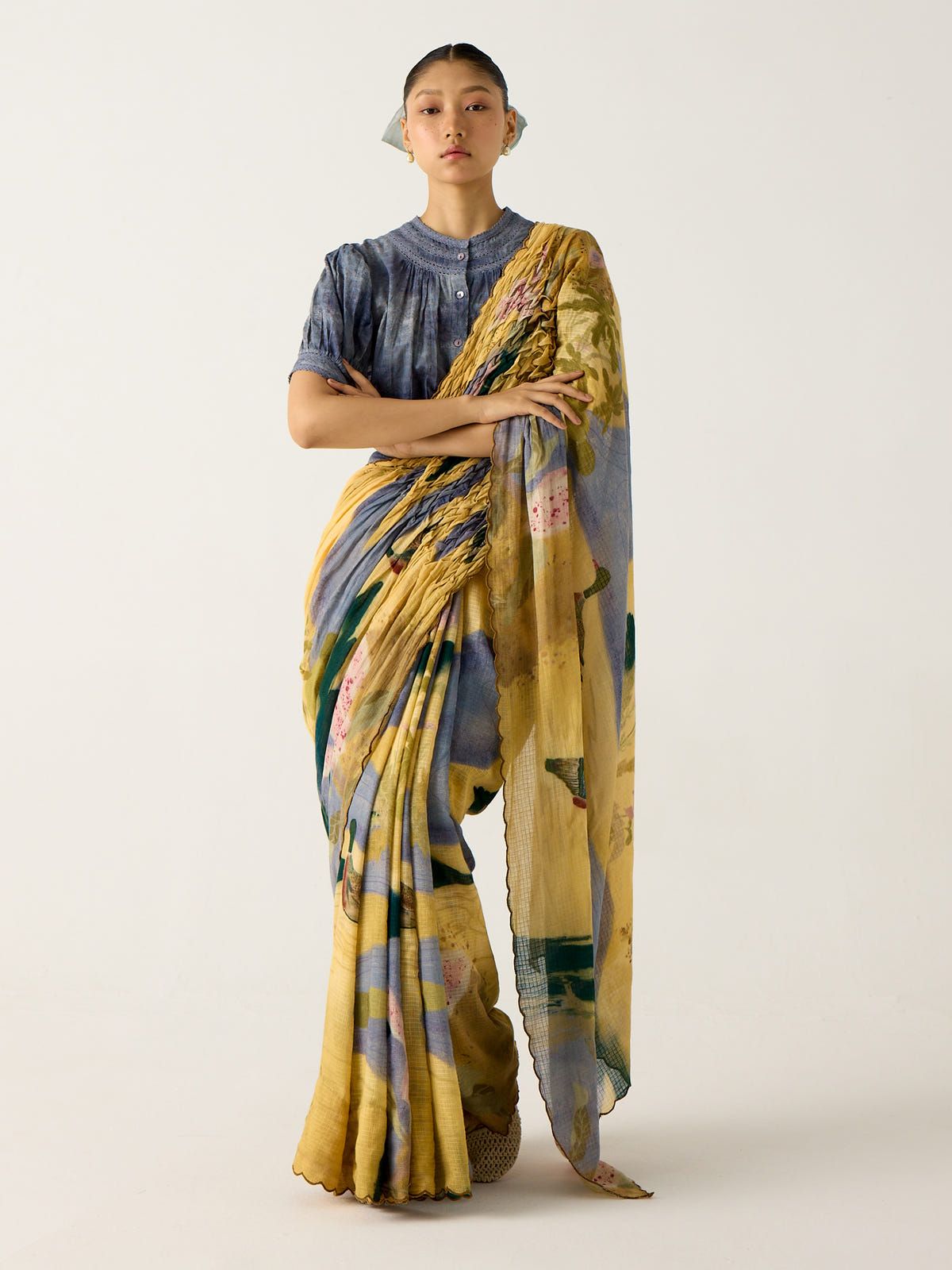 Smocked Saree - image 1