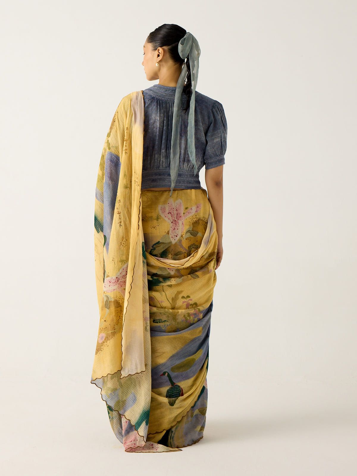 Smocked Saree - image 4