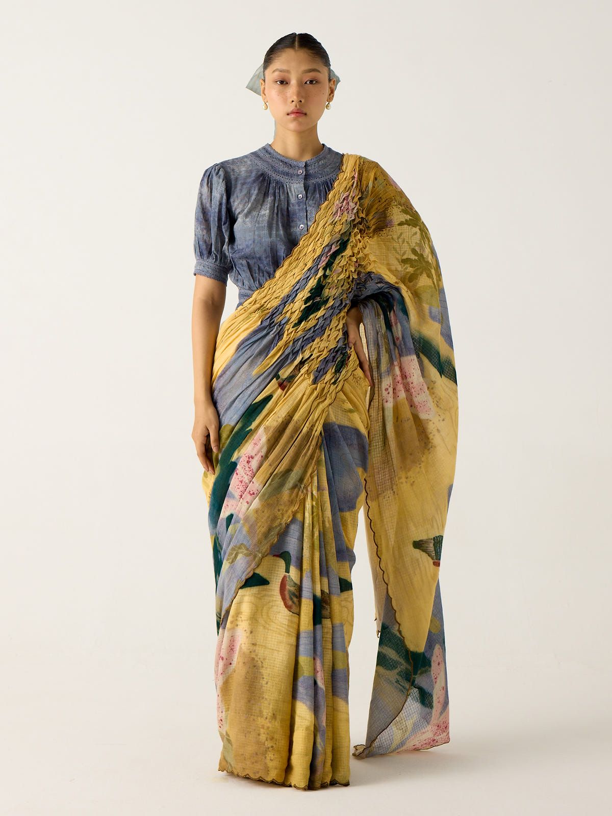 Smocked Saree - image 6