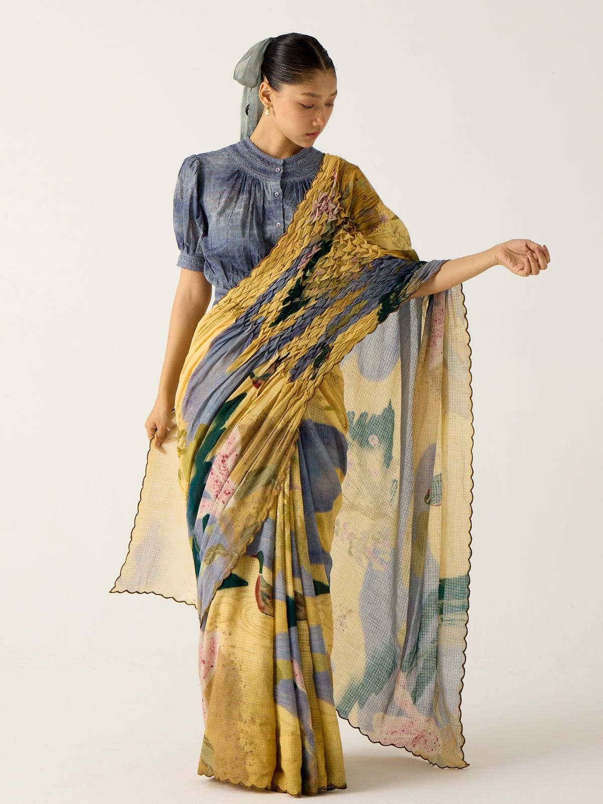 Smocked Saree - image 7