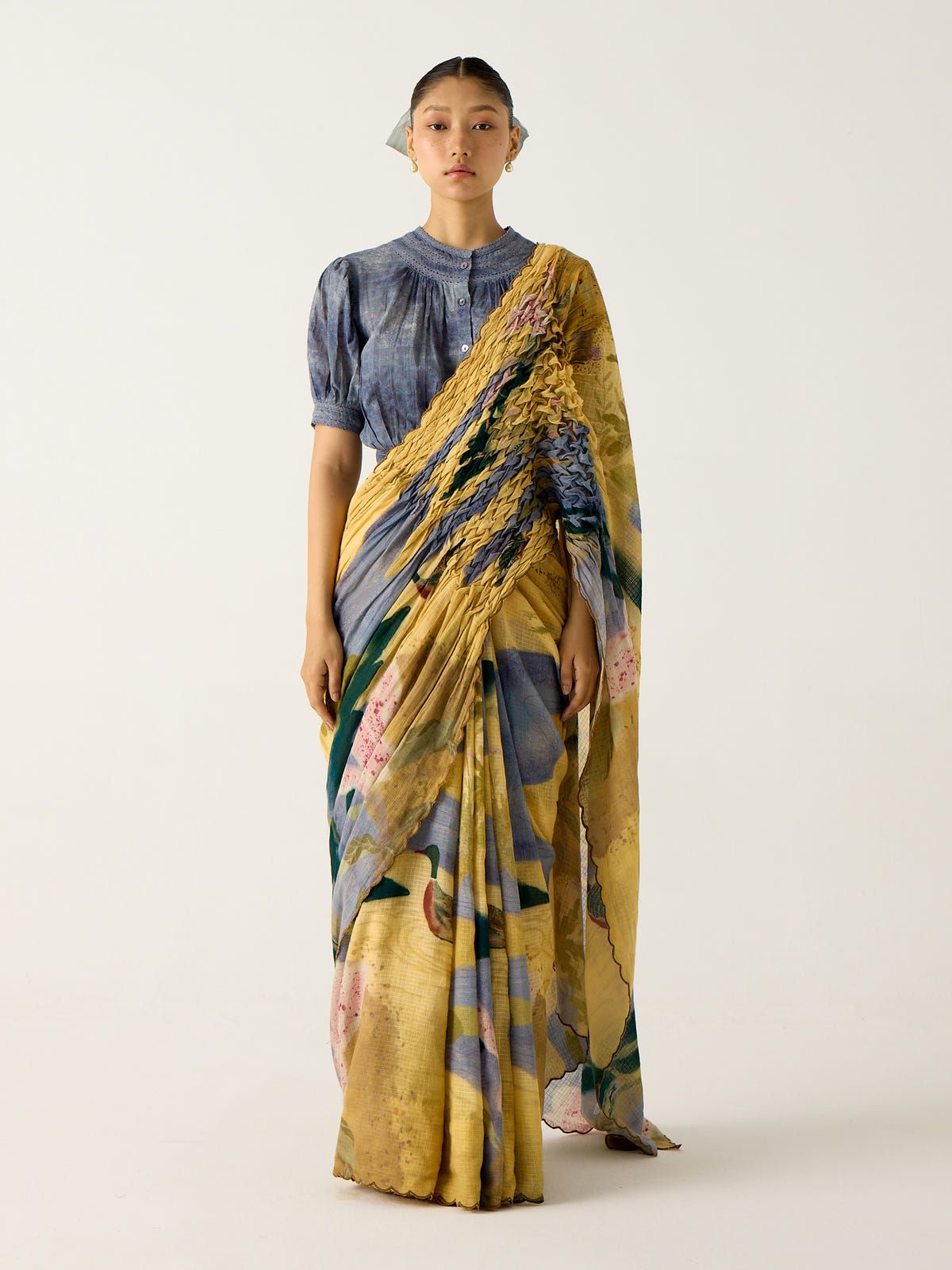 Smocked Saree - image 8