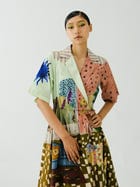 Print Blocked Dress view 3