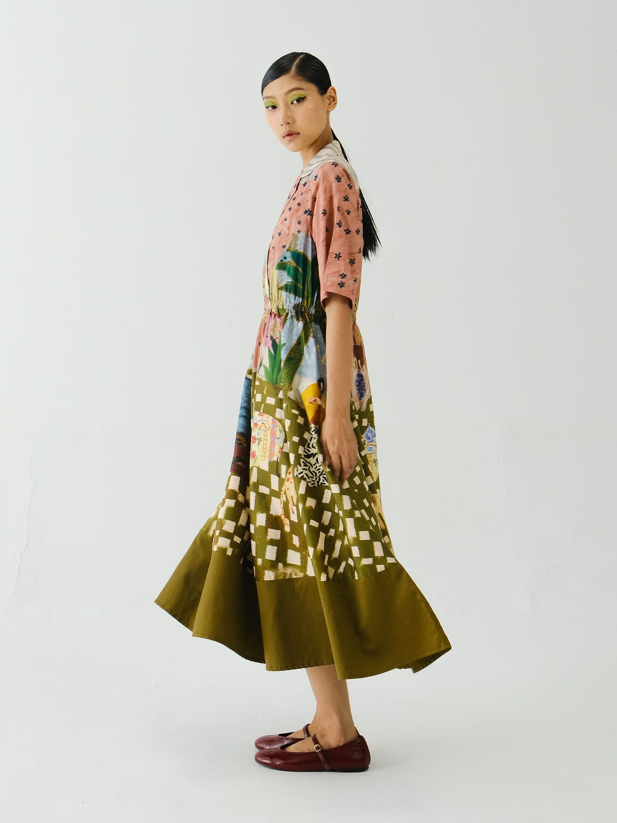Print Blocked Dress - image 5