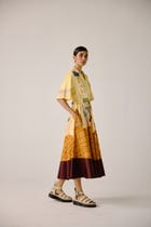 Print Blocked Dress view 4