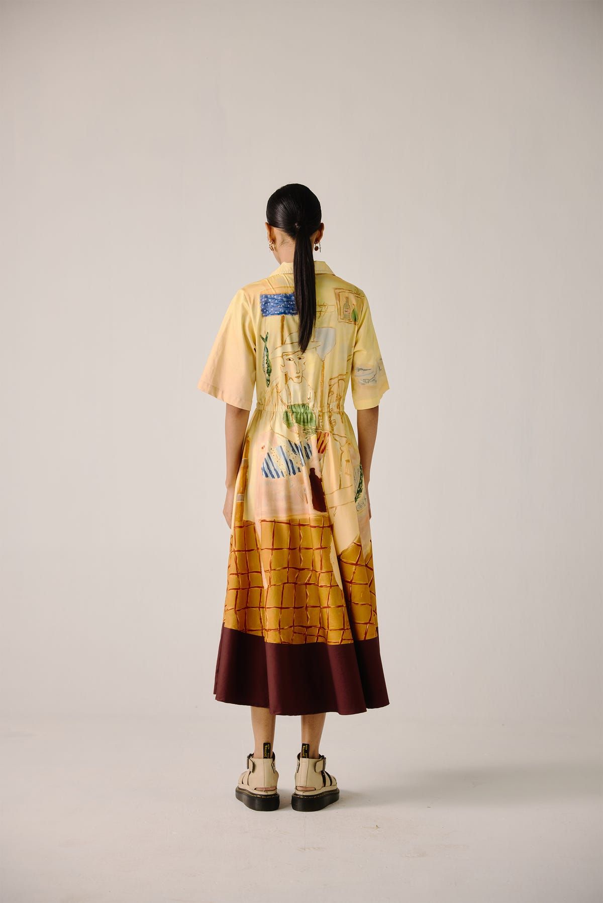 Print Blocked Dress - image 5