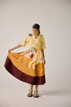 Print Blocked Dress view 7