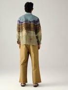 Pintuck Collarless Shirt view 4