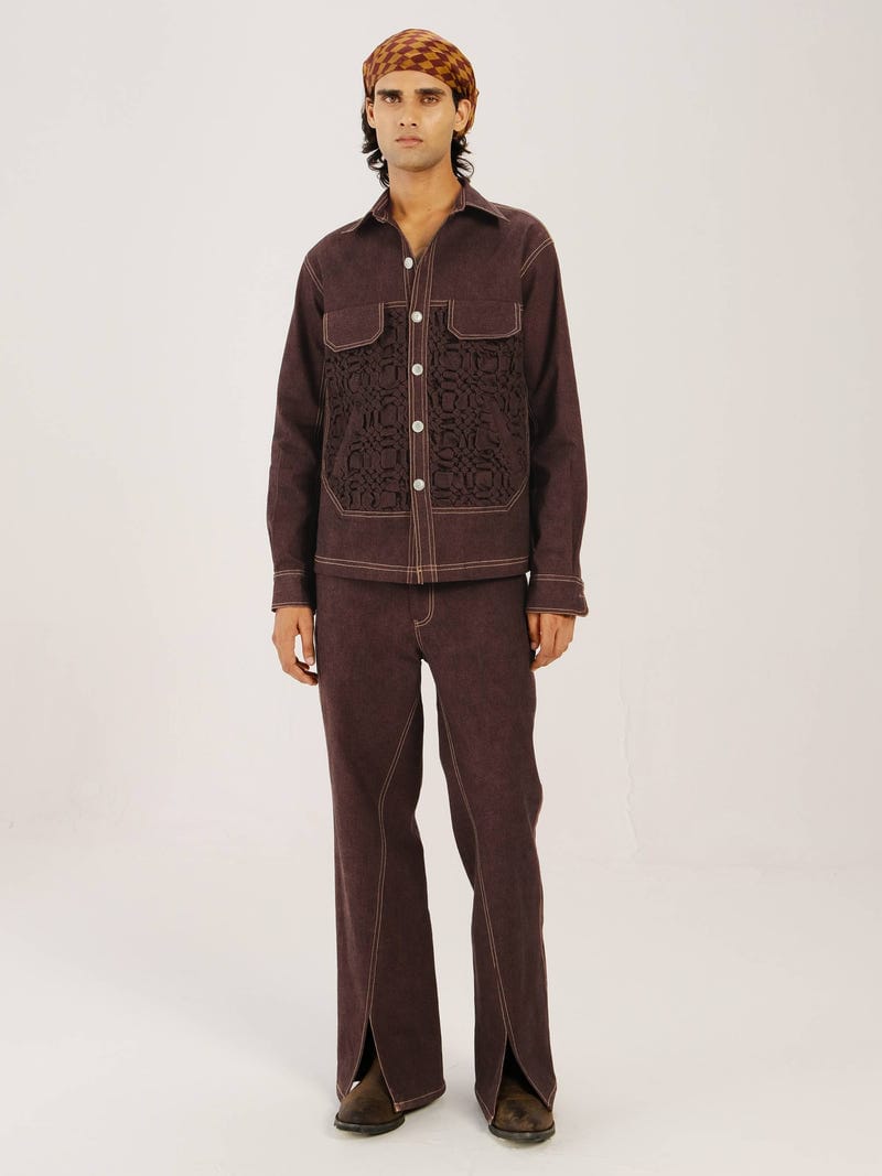 Smocked Collar Jacket