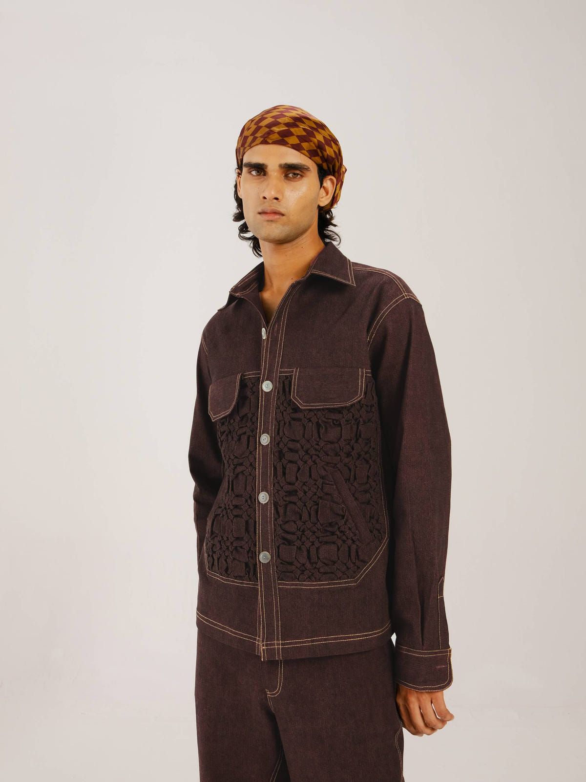 Smocked Collar Jacket - image 3