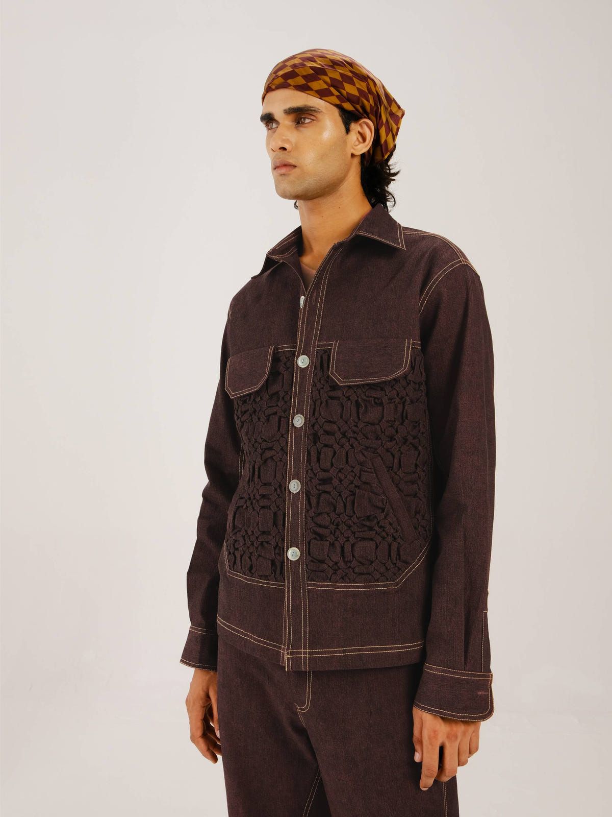 Smocked Collar Jacket - image 5