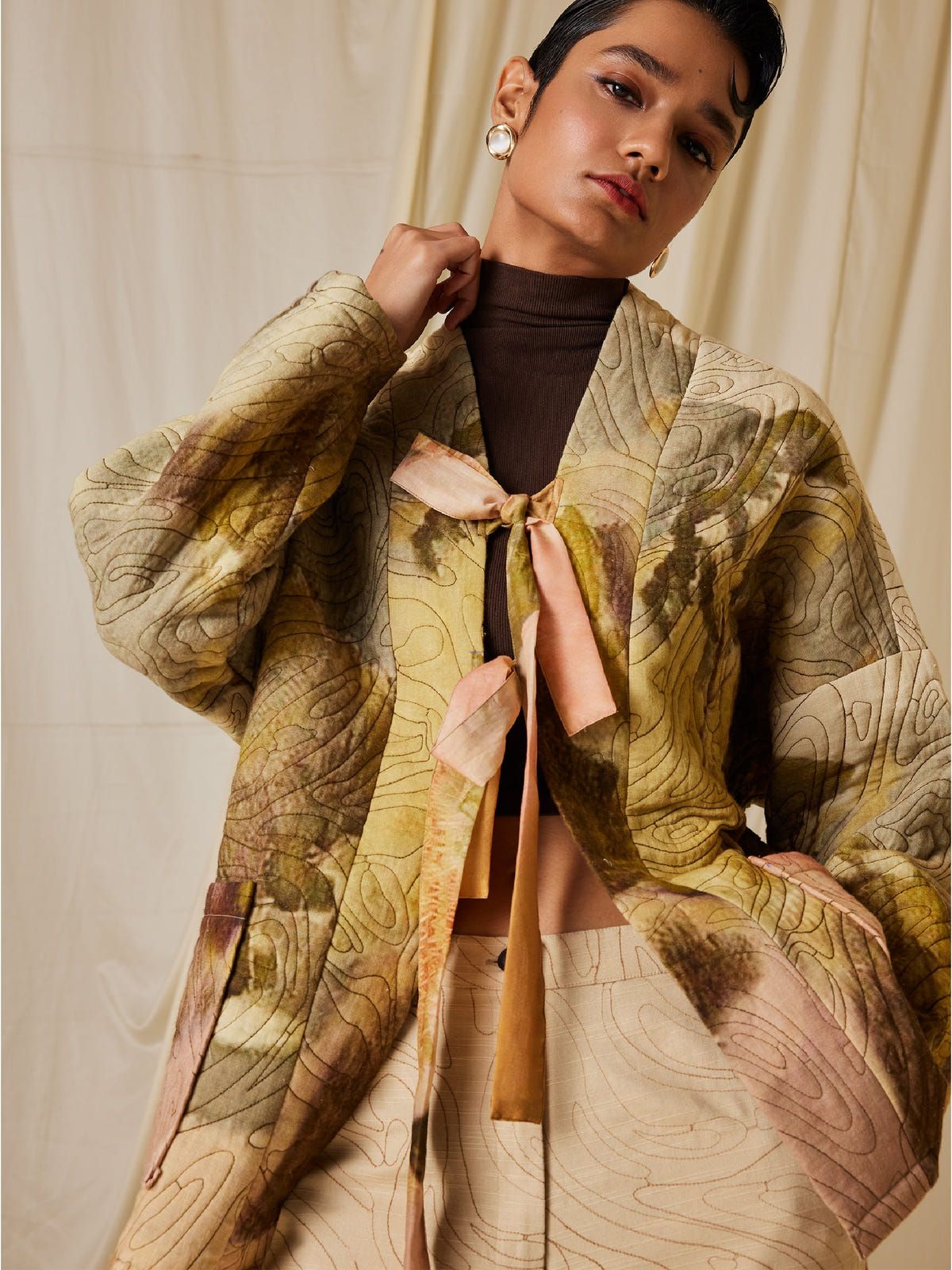 Quilted Front Open Jacket - image 12