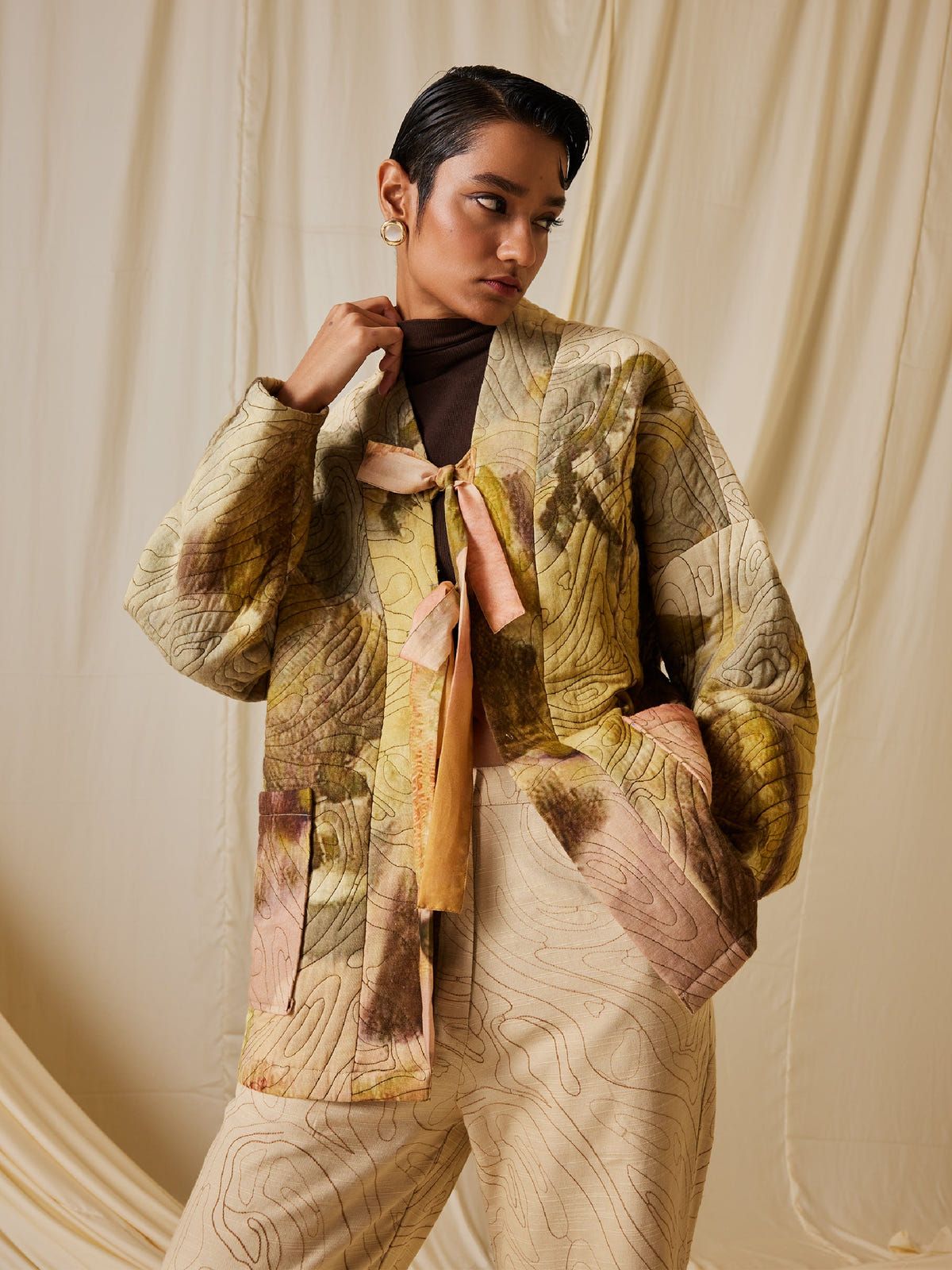 Quilted Front Open Jacket - image 13