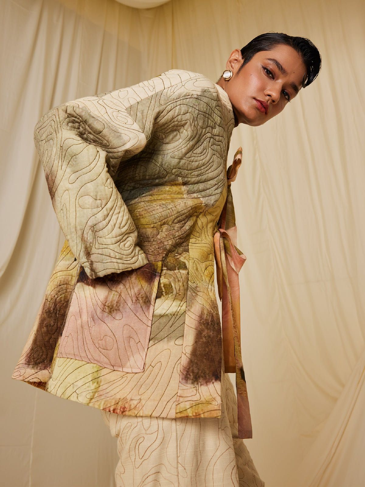 Quilted Front Open Jacket - image 14