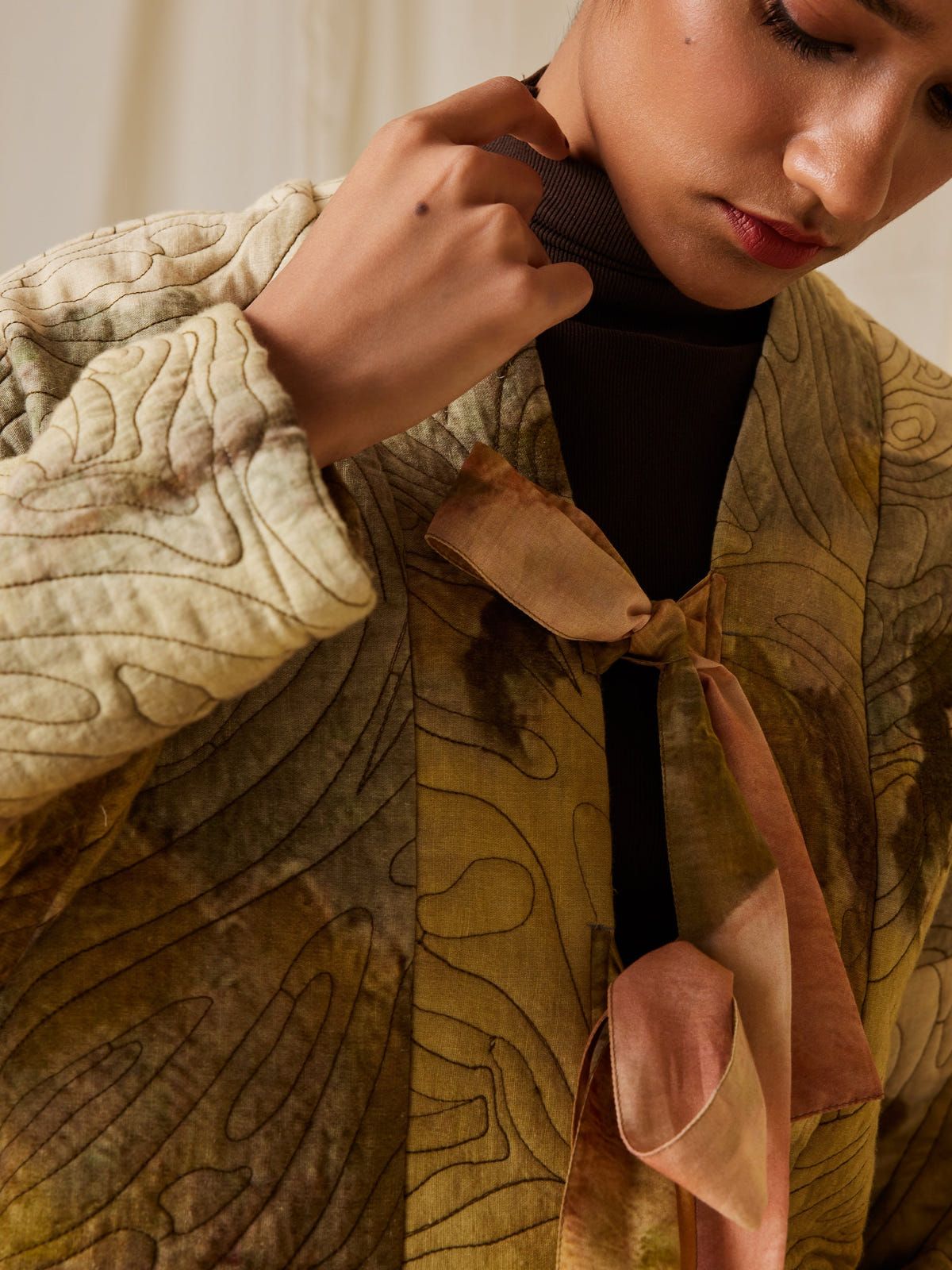 Quilted Front Open Jacket - image 2