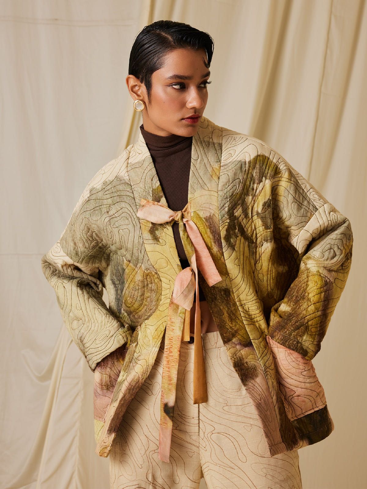 Quilted Front Open Jacket - image 8