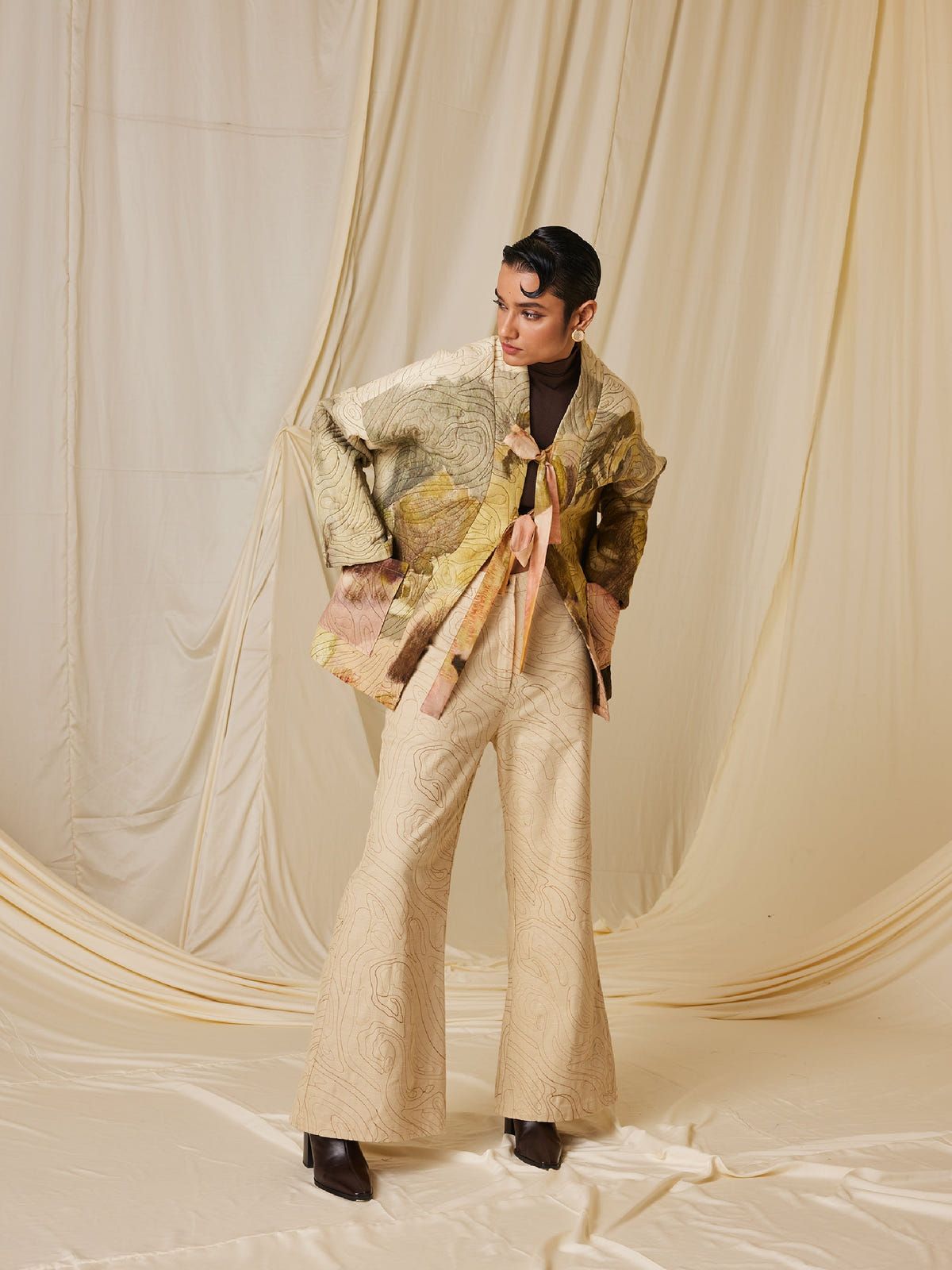 Quilted Front Open Jacket - image 9