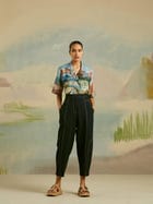 Topstitch Pants - Dark Blue view 4