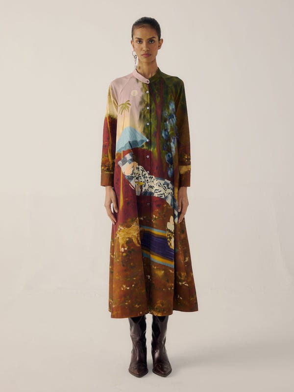 Cord — A-Line Long Dress