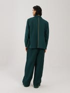 Front Smocked Blazer Set view 2