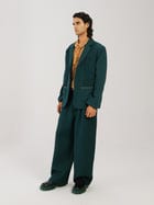Front Smocked Blazer Set view 3