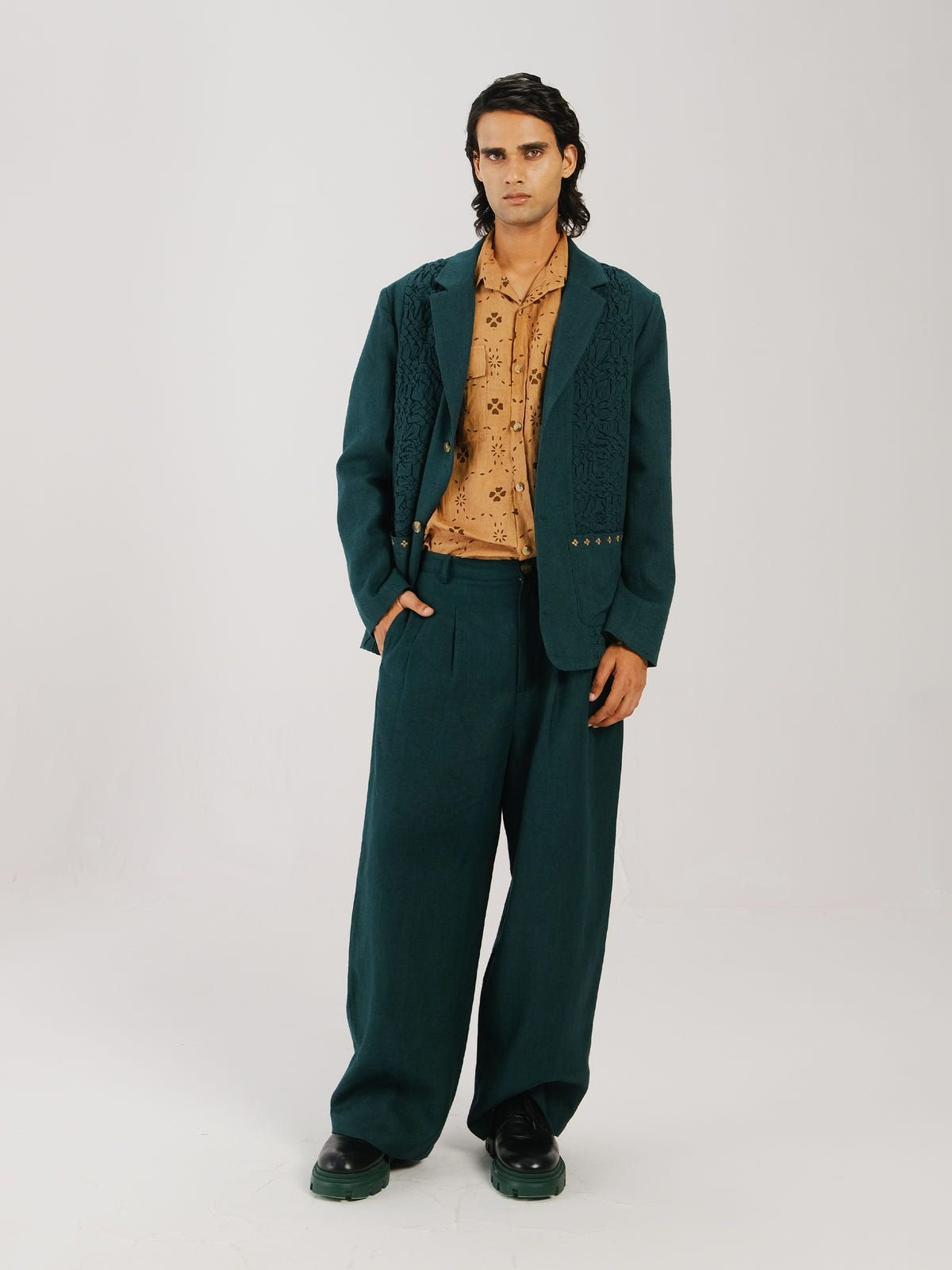 Front Smocked Blazer Set - image 4