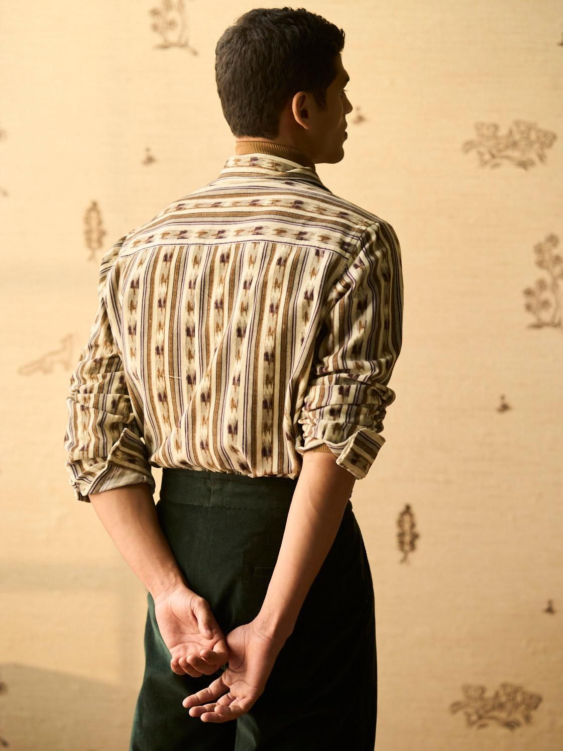 Ikat Shirt + Overlap Pants - image 6