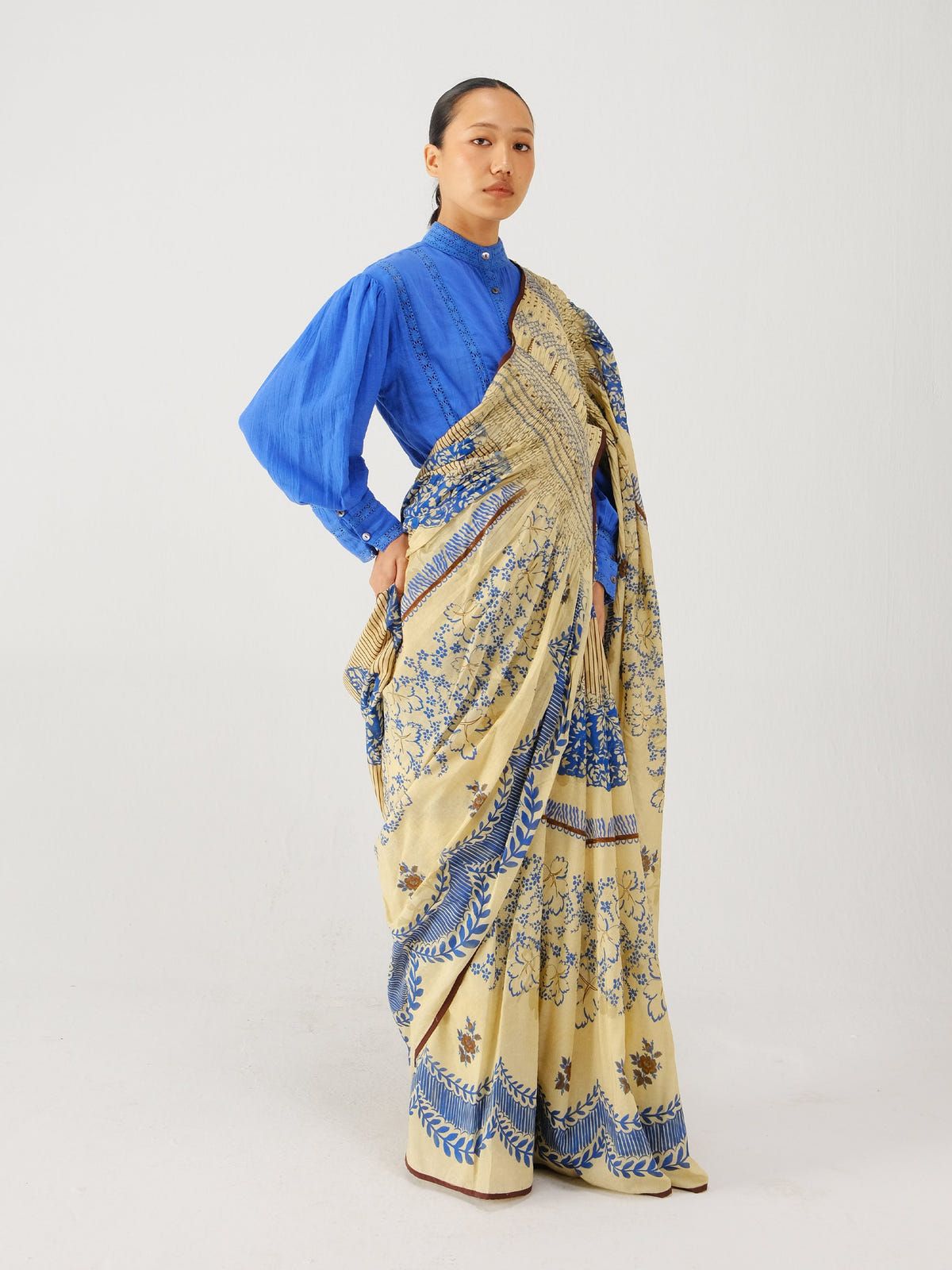 Smocked saree - image 2