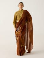 Smocked Saree + Top view 8