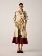 Print Blocked Dress view 1