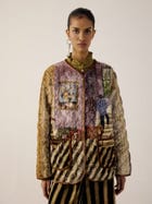 Collarless Quilted Jacket view 1