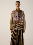 Collarless Quilted Jacket view 2