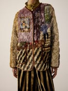 Collarless Quilted Jacket view 3